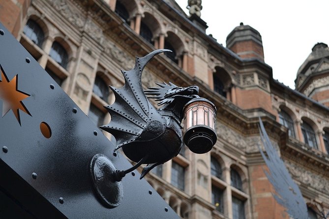 Harry Potter Tour in London The Magic Continues.in Executive luxury Vehicle - Scotland Place shutters and the Ministry staff-entrance vibe