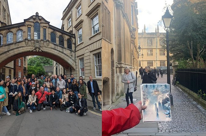 Oxford University and Harry Potter Tour with Live Entertainment - All Souls College gates, Radcliffe Camera, and the Bodleian’s scale