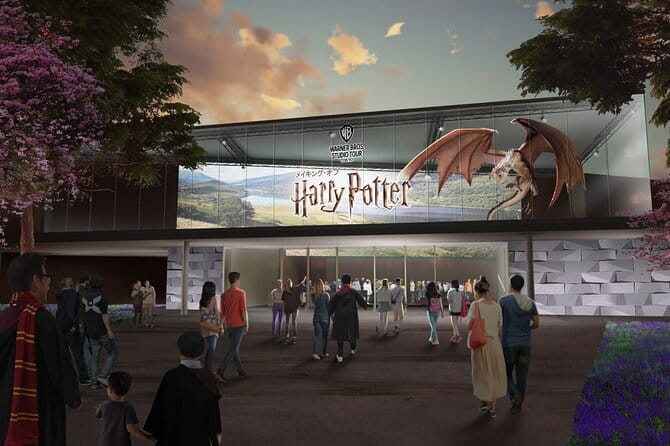 Tokyo WB. Studio Tour Harry Potter's Creation E-Ticket Optional - Entering the Warner Bros. Studio Tour Tokyo vibe